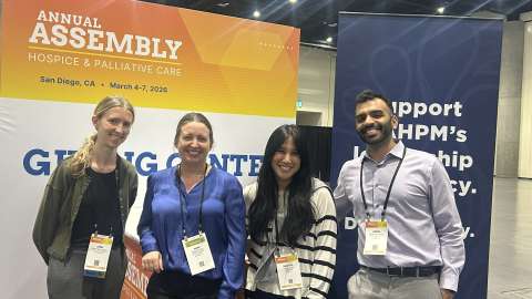 Drs. Walling, Buen, Patel and Ernst at AAHPM 2026 Conference