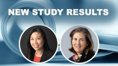 New Study Results graphic with headshots of Dr. Chew and Dr. Currier