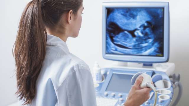 Female Doctor Performing Ultrasound