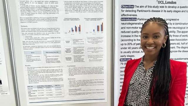 Dr. Adrissi presenting research study at annual Movement Disorder Society Conference