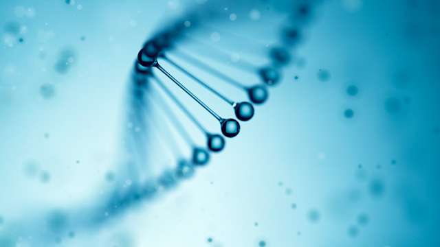 Blurred depiction of DNA in the shape of a helix