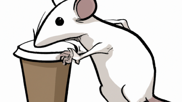 mouse with coffee