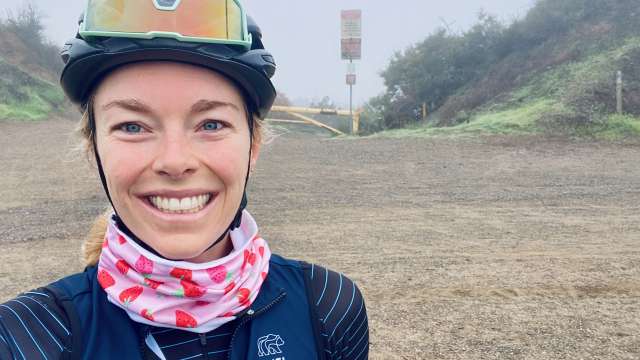 Emma Huebner on bike ride