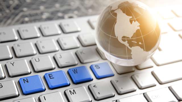 The word news spelled out on the keys of a computer keyboard