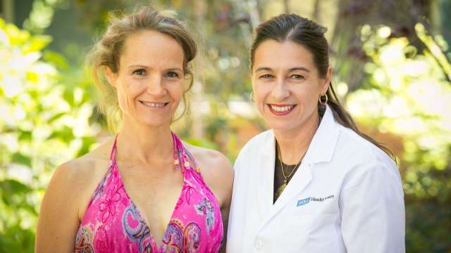 Dr. Jacqueline Casillas with childhood cancer survivor