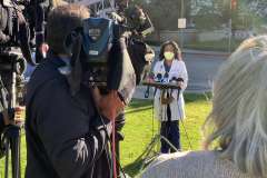 Clinician talks to news media