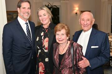 A photo of (from left) Donald and Andrea Goodman and Renee and Meyer Luskin 