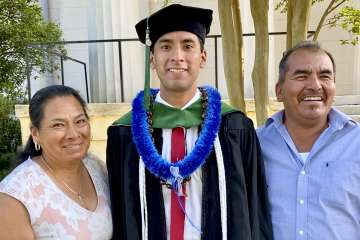 Dr. Juarez with family at graduation