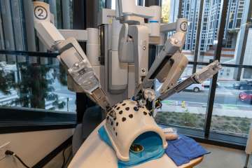 Robotic surgery simulator in Rosenfeld Hall