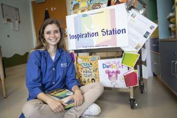 Amanda Penichet receives a 2022 Charles E. Young Humanitarian Award for her student service and public‑service commitment