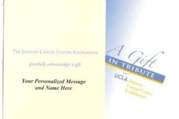 UCLA Jonsson Cancer Center Foundation Tribute Card