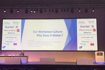 Dr. Ziv's presentation screen reading "Workplace Culture: Why Does it Matter?"