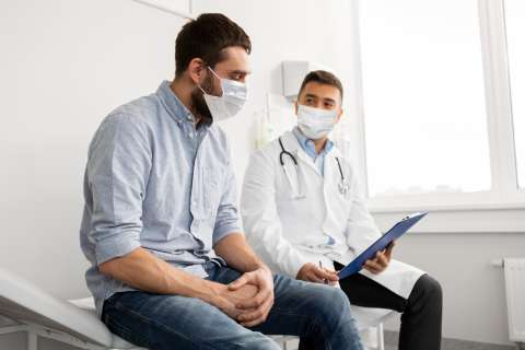 Doctor and patient discussing treatments