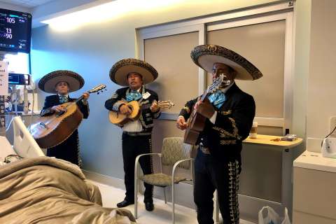 A Mariachi performance at the bedside