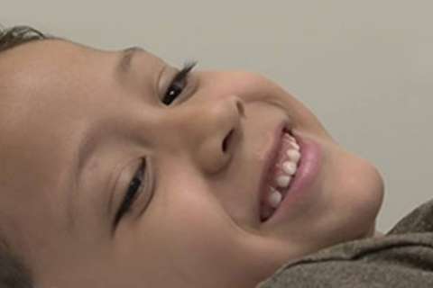 Pediatric Partial Nephrectomy Patient reclining, face partially obscured