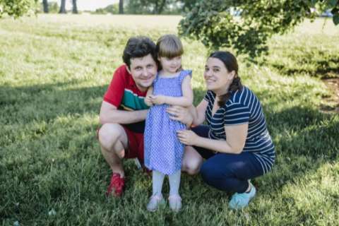 Paul Bogdan and Cristina Albu with their daughter Ada