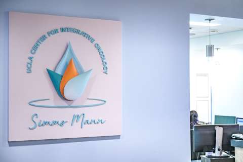 The waiting area of a Simms Mann clinic office.