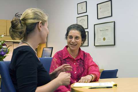 UCLA breast cancer research pioneer Dr. Patricia Ganz and patient