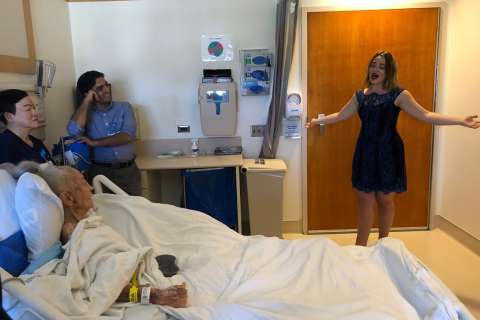 A Broadway performance at bedside