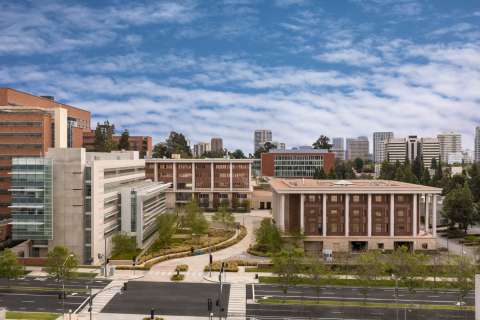 Aerial view of the UCLA Stein Eye Institute.