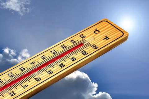 Hot weather thermometer