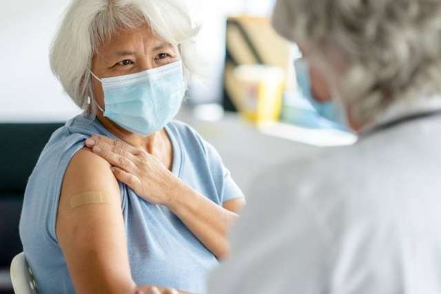 woman getting a shot