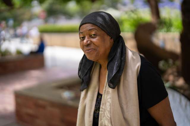 Sherrie Thompson received treatment for ovarian cancer at UCLA Health. (Photo by Milo Mitchell)