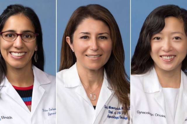 Doctors Ritu Salani, Sanaz Memearzadeh and Tiffany Lai