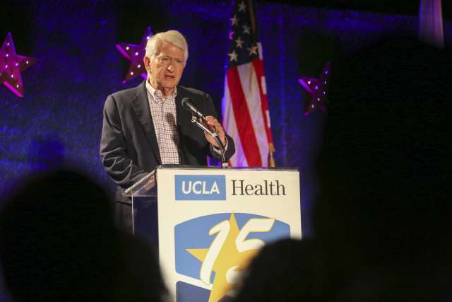 UCLA Chancellor Gene Block at Operation Mend’s 15th anniversary celebration.