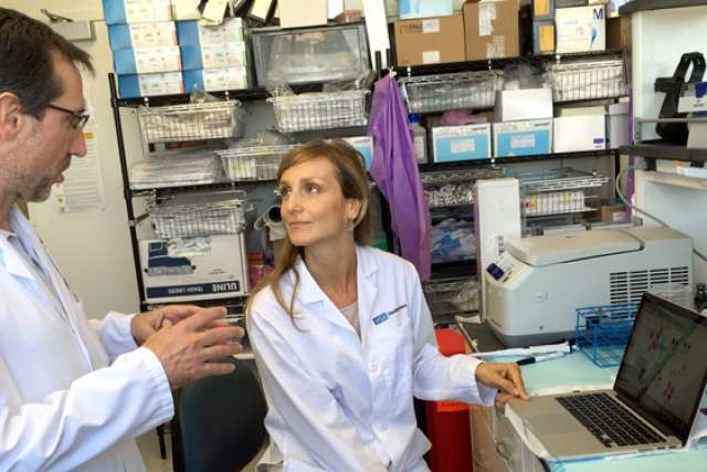 UCLA cancer reseachers Dr. Antoni Ribas and Helena Escula-Ordinas
