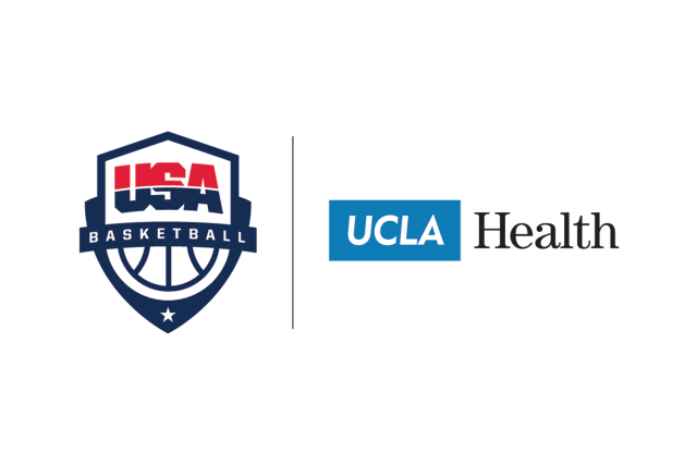 USA Basketball and UCLA Health logos