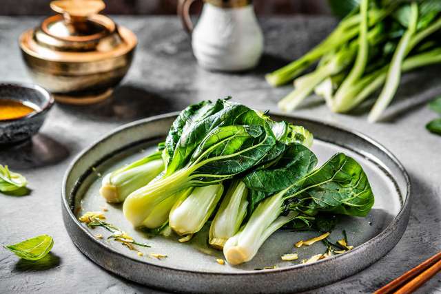 Steamed Garlic Bok Choy