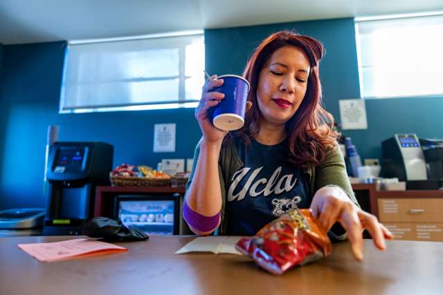 donor waits in the Blood & Platelet Center for 15 minutes after giving blood as a safety precaution