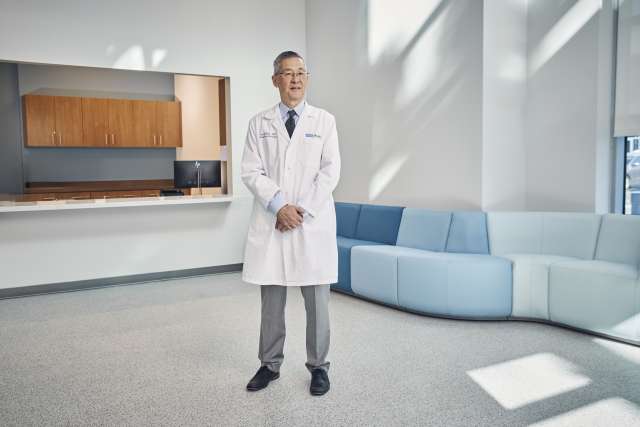 Dr. David C. Khan in the El Segundo radiation oncology clinic.