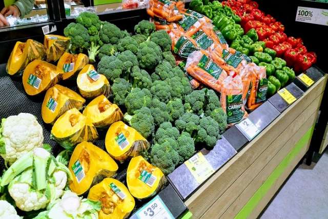 Vegetables in supermarket