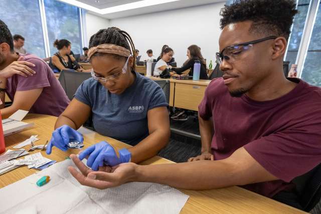 Triniti Gistand got training in vital signs and other medical skills.