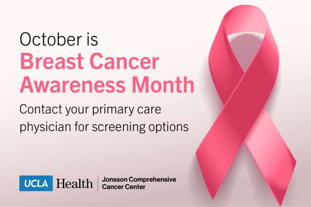 Pink ribbon designating Breast Cancer Awareness Month