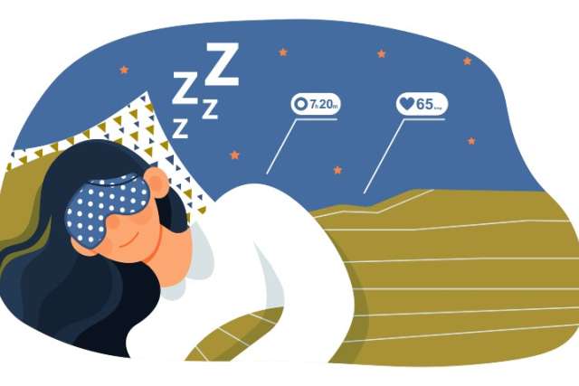 graphic of woman sleeping