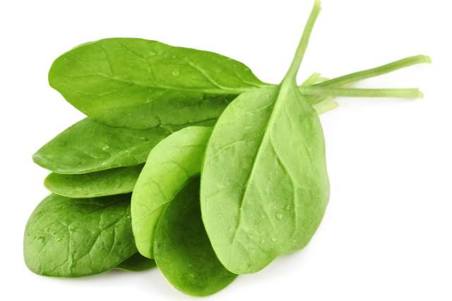 Spinach leaves.