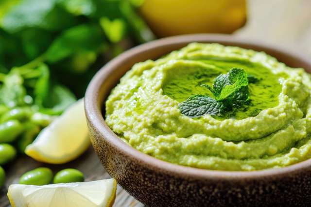 Edamame Hummus for cancer patients at Simms/Mann Center