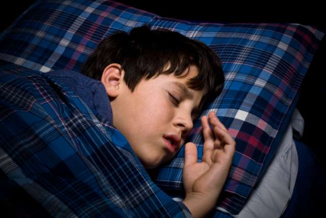 A child is sleeping.