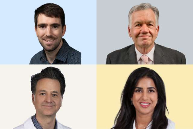 Four professional headshots arranged in a two-by-two grid