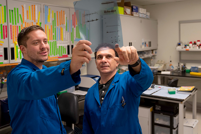 UCLA cancer reserachers Evan Abt and Caius Radu