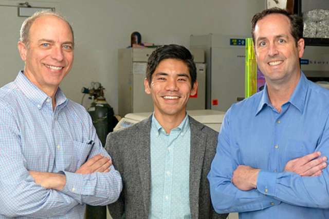 UCLA cancer researchers Dr. Timothy Cloughesy, Arron Mochizuki and Robert Prins