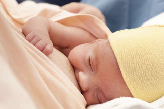 Photo of a woman breastfeeding