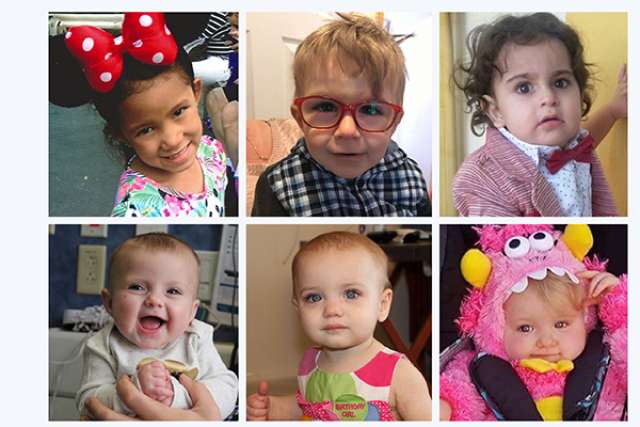Composite of six children who participated in clinical trials