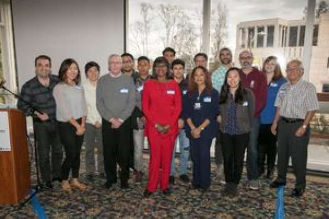 Donors Luncheon 2017 group of attendees standing together indoors