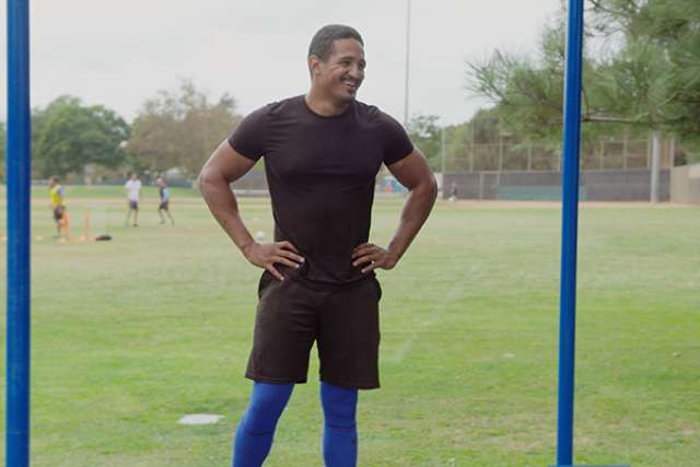 Evie Junior on field