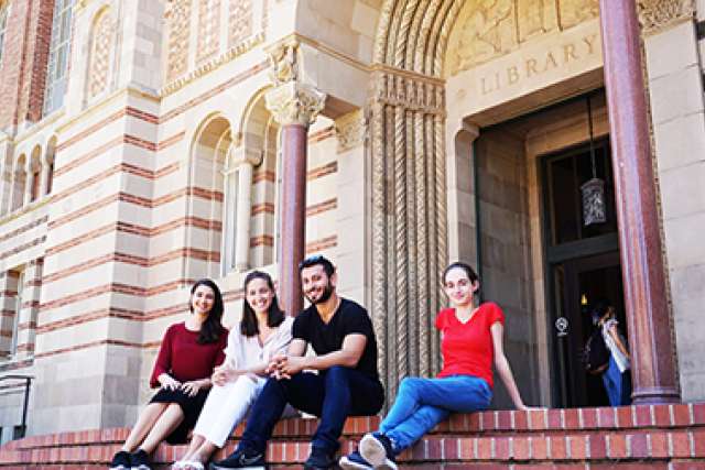 Tel Aviv University students enjoyed spending time on UCLA’s campus as part of the two-year exchange program funded by The Rosalinde and Arthur Gilbert Foundation.
