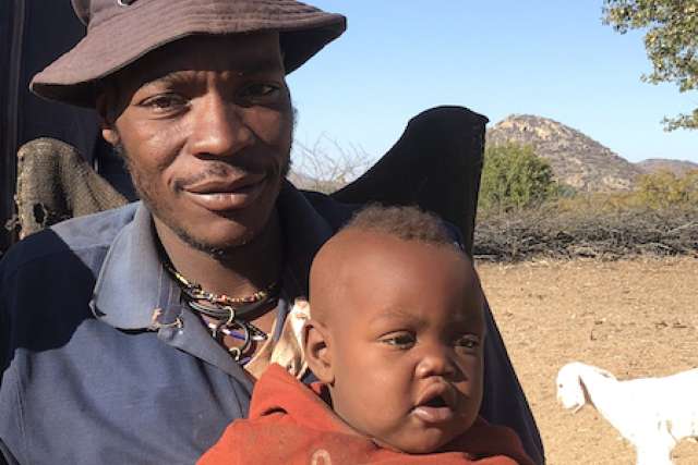 Himba father and child